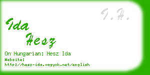 ida hesz business card